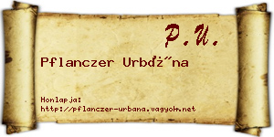 Pflanczer Urbána névjegykártya